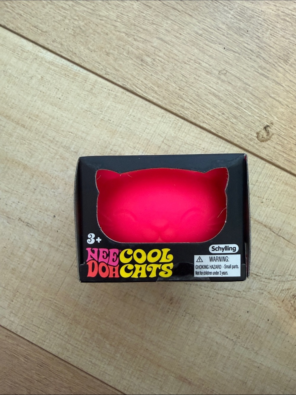 NeeDoh Cool Cats Red Squeezable Cat Toy by